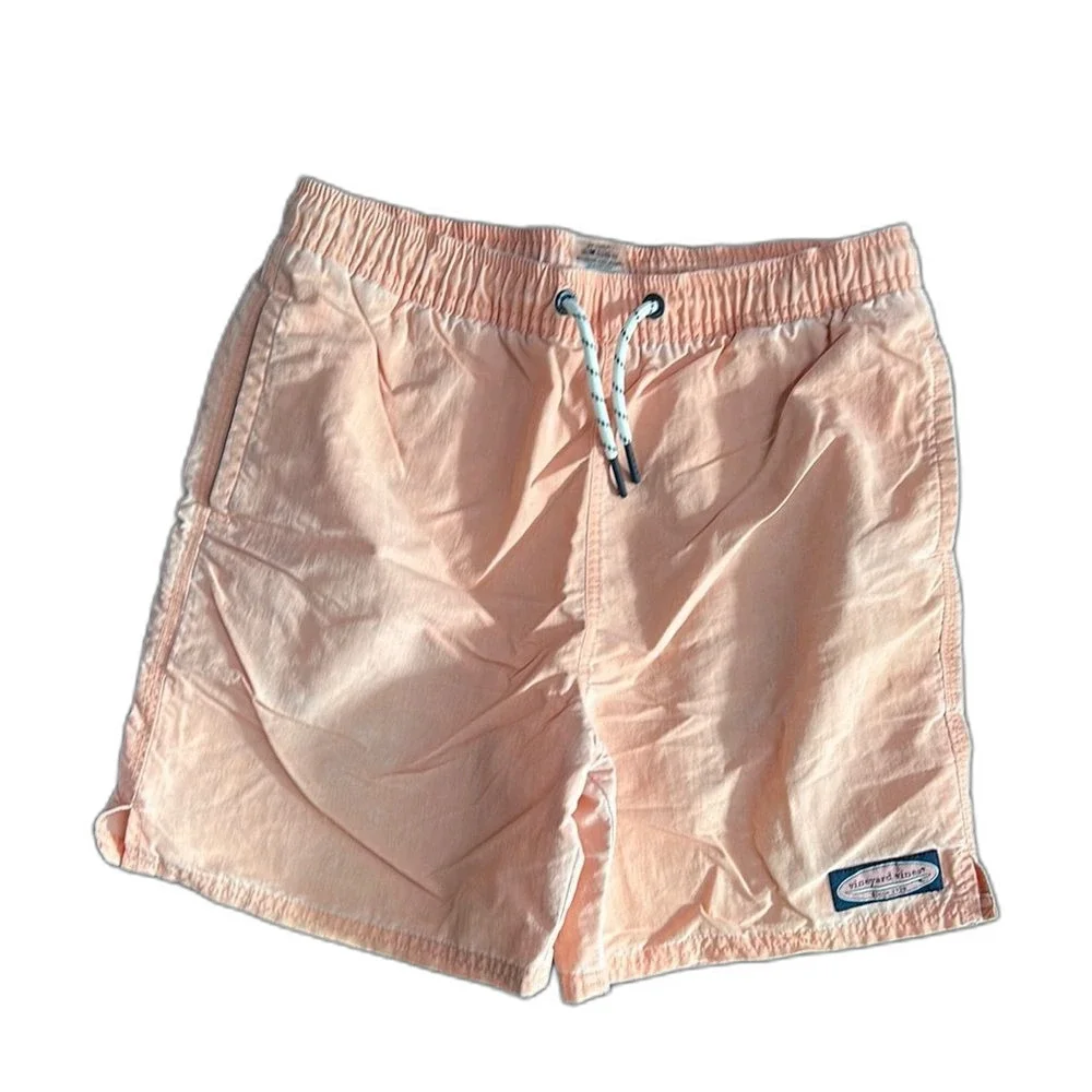 VINEYARD VINES SWIM TRUNK BOYS MEDIUM 8 10 ORANGE